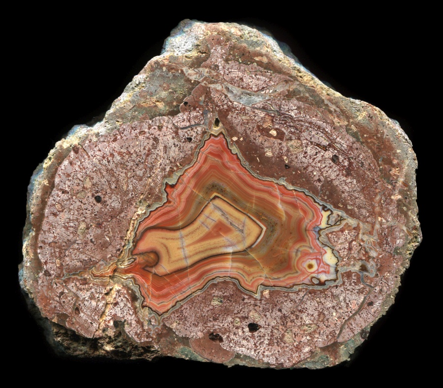 Solid Agate Felsenschlag Thunderegg with Hints of Pink